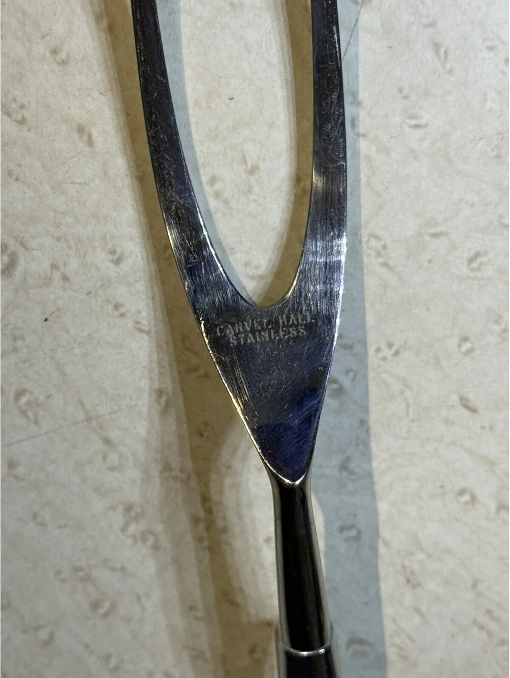 Vintage Carvel Hall 440 Stainless Steel Carving Knife Fork Set w/ Case